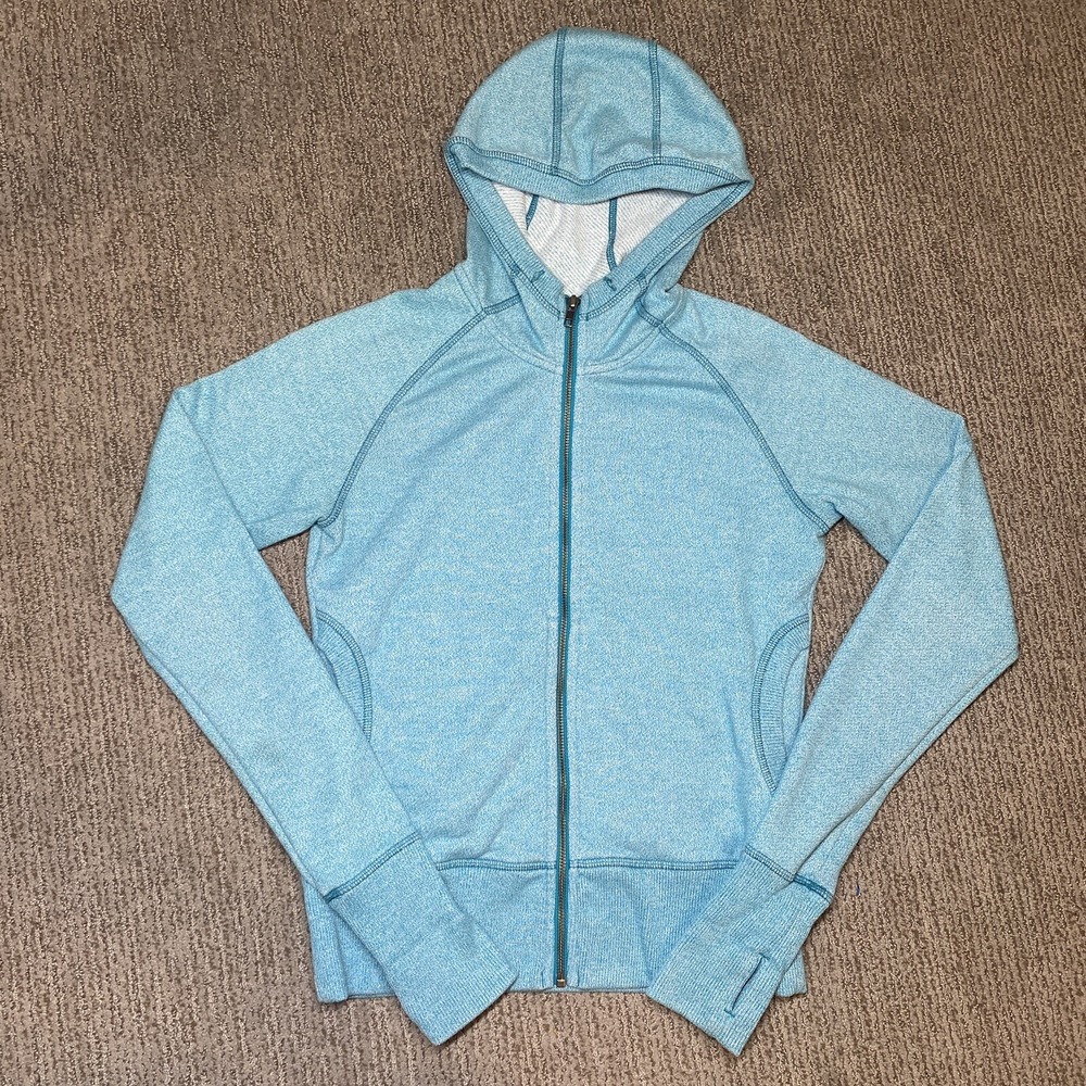 Patagonia Womens S Full Zip Hoodie Sweater Jacket Thumbholes Blue